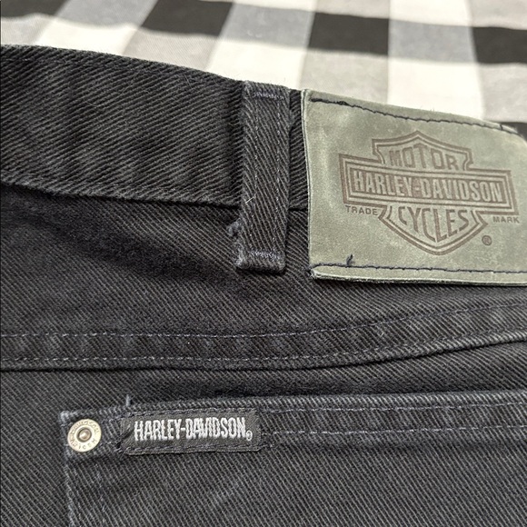 USA Harley Davidson Black Traditional Jeans Men Size 36 x 34 Long Cotton Tapered - Picture 8 of 11